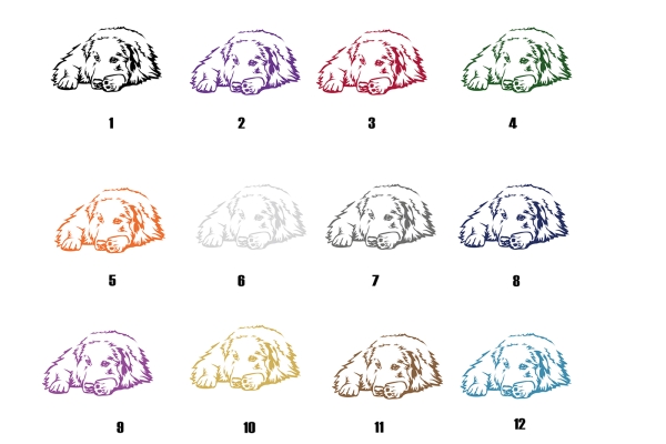 Autoaufkleber "Pyrenäenberghund" Kontur