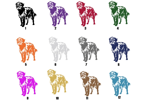 Autoaufkleber "Berger des Pyrénées" (face-race) Kontur