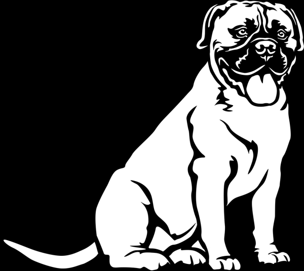 Aufkleber Bullmastiff