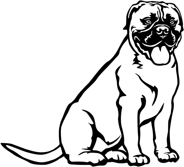 Aufkleber Bullmastiff