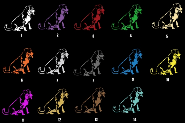 Autoaufkleber "Entlebucher Sennenhund" Kontur