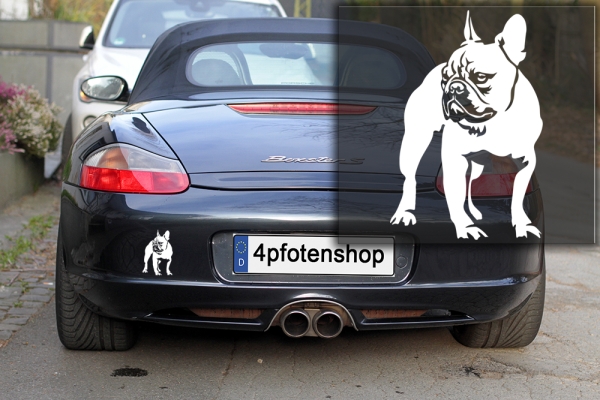 Autoaufkleber "Französische Bulldogge" Kontur