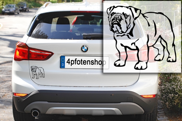 Autoaufkleber "Englische Bulldogge" Kontur