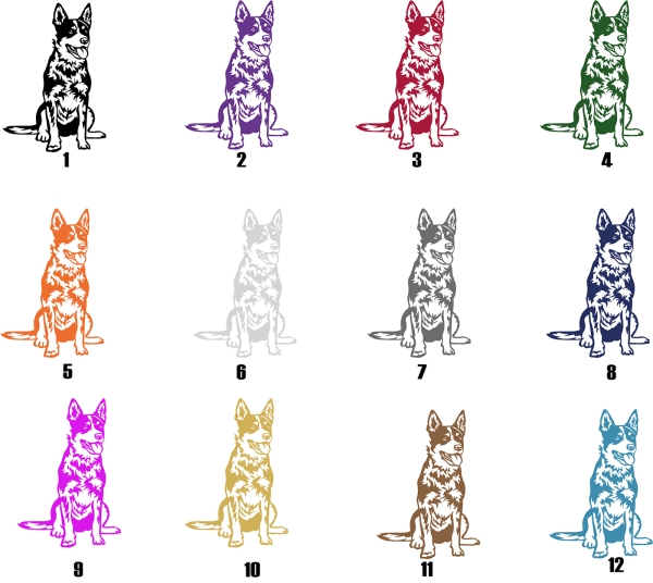 Autoaufkleber "Australian Cattle Dog" Kontur