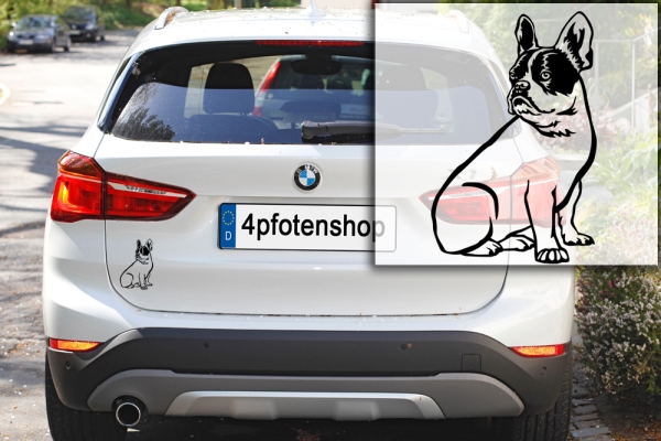 Autoaufkleber "Französische Bulldogge" Kontur