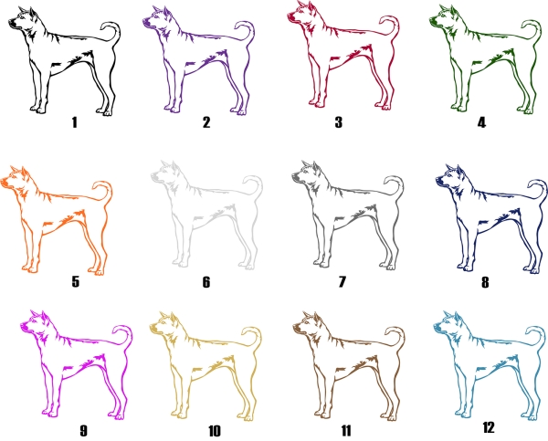 Autoaufkleber "Thai Ridgeback" Kontur