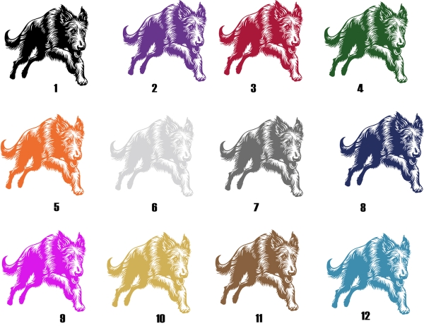 Autoaufkleber "Irish Wolfhound" Kontur