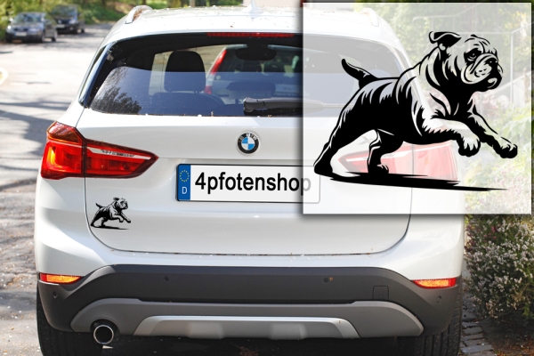 Autoaufkleber "Englische Bulldogge" Kontur