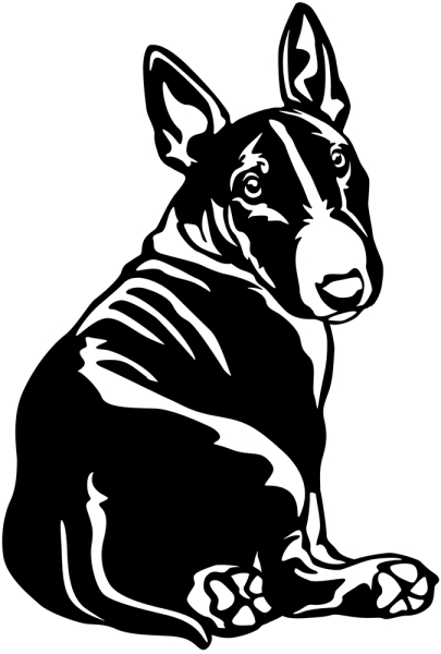 Aufkleber Bullterrier Kopf