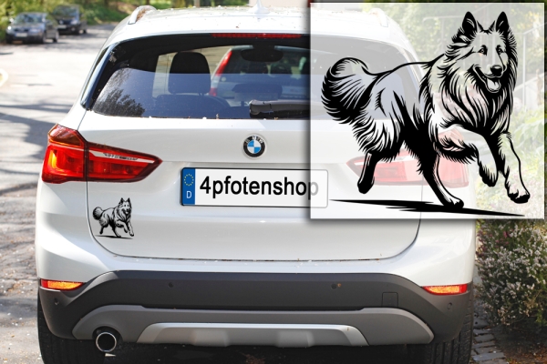 Autoaufkleber "Schweizer Schäferhund" Kontur