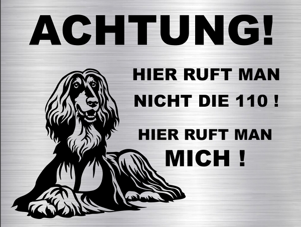 Hundeschild Afghane