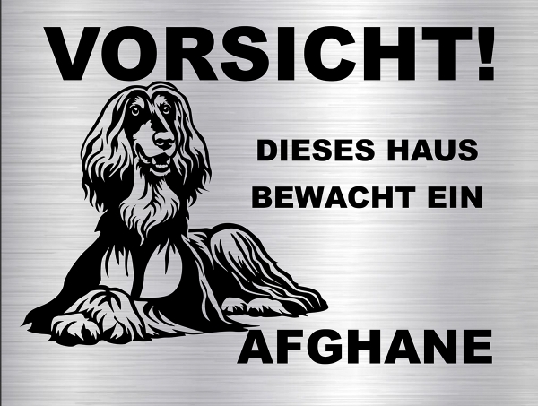 Hundeschild Afghane