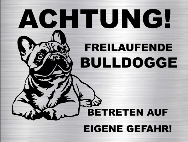 Hundeschild Französische Bulldogge