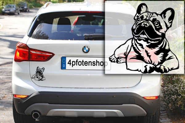 Autoaufkleber "Französische Bulldogge" Kontur