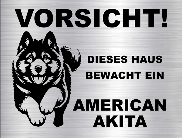 Hundeschild American Akita