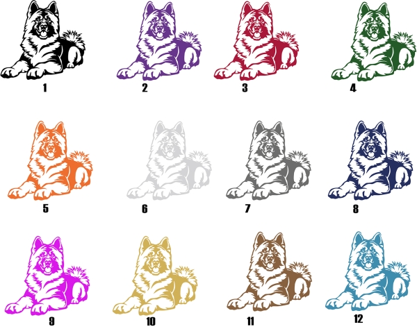 Autoaufkleber "American Akita" Kontur