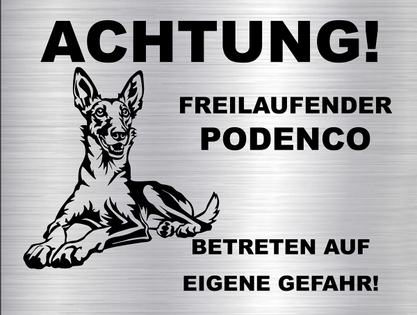 Hundeschild Podenco