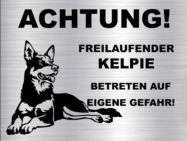 Hundeschild Australian Kelpie