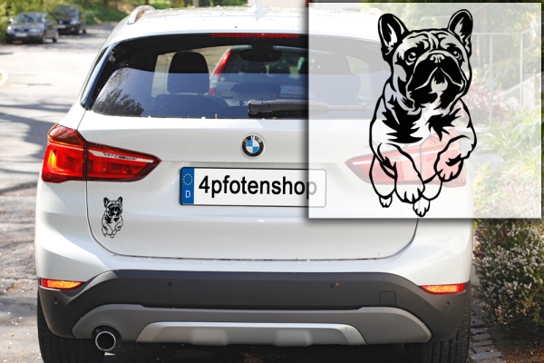 Autoaufkleber "Französische Bulldogge" Kontur