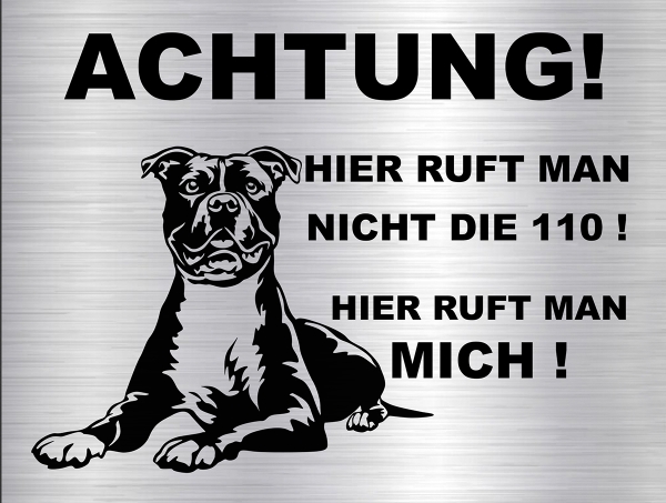 Hundeschild American Staffordshire Terrier