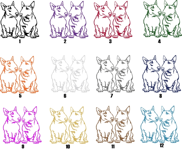 Autoaufkleber "Bullterrier" Kontur