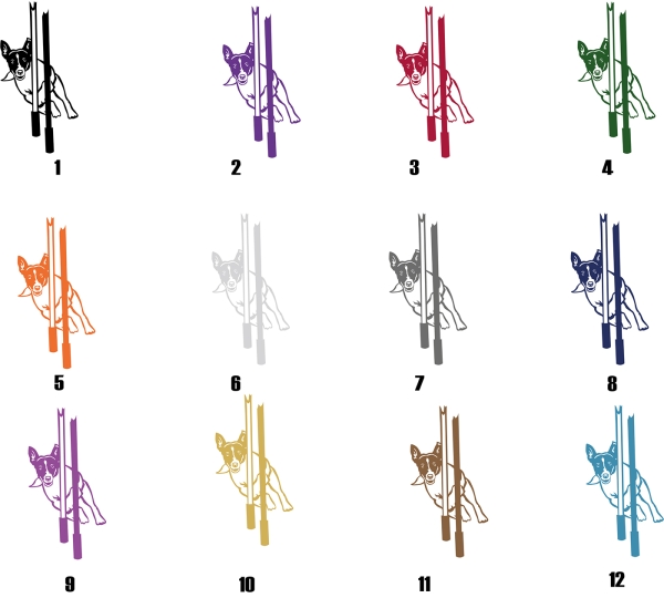Autoaufkleber Jack Russell Terrier Agility-Slalom * für helle Hintergründe