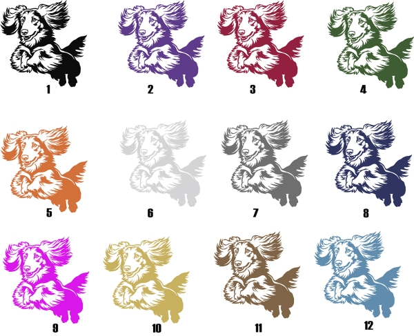 Autoaufkleber "Dackel (Langhaar)" Kontur