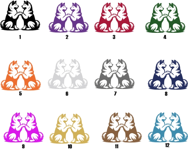 Autoaufkleber "Akitas" Kontur