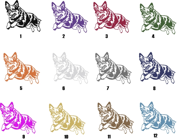 Autoaufkleber "Australian Cattle Dog" Kontur