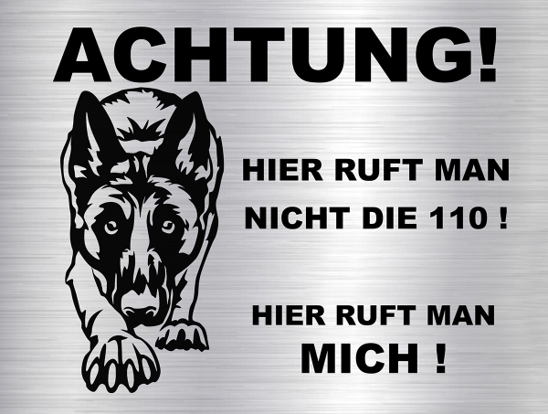 Hundeschild Malinois