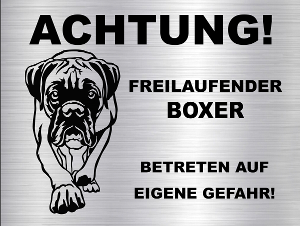 Hundeschild Boxer