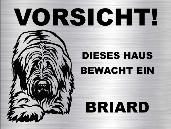 Hundeschild Briard