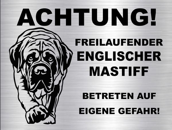 Hundeschild English Mastiff