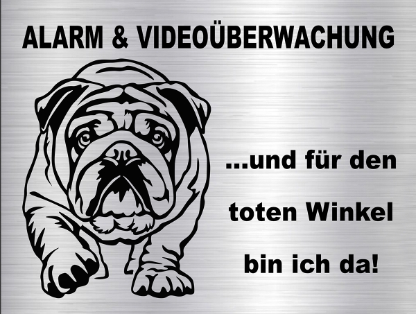 Hundeschild Englische Bulldogge