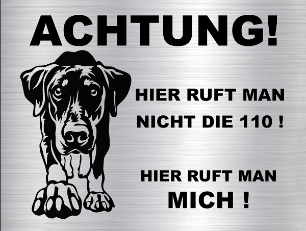 Hundeschild Dobermann