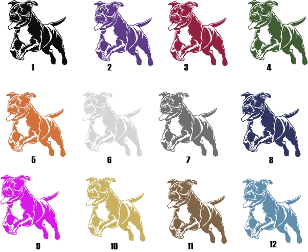 Autoaufkleber "American Staffordshire Terrier" Kontur