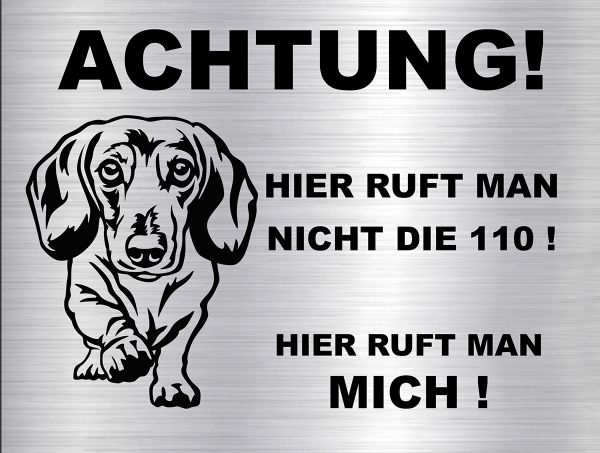 Hundeschild Kurzhaardackel