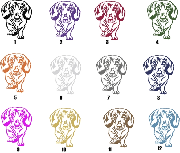 Autoaufkleber "Dackel (Kurzhaar)" Kontur