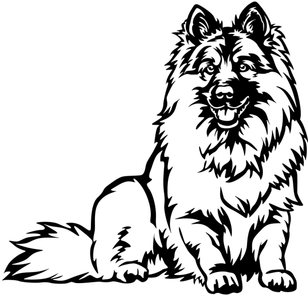 Aufkleber Wolfsspitz