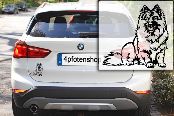 Autoaufkleber "Wolfsspitz" Kontur