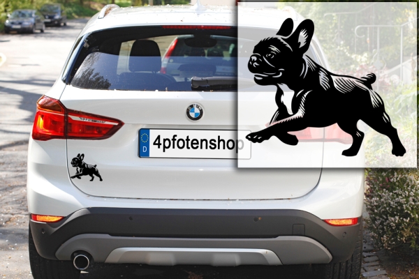 Autoaufkleber "Französische Bulldogge" Kontur