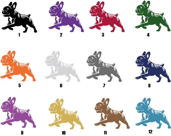 Autoaufkleber "Französische Bulldogge" Kontur