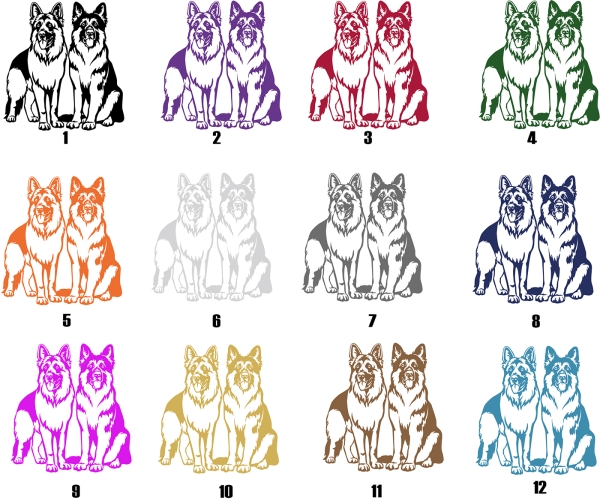 Autoaufkleber "Deutscher Schäferhund" Kontur