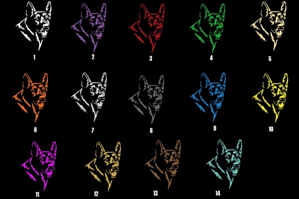 Autoaufkleber "Deutscher Schäferhund" Kopf