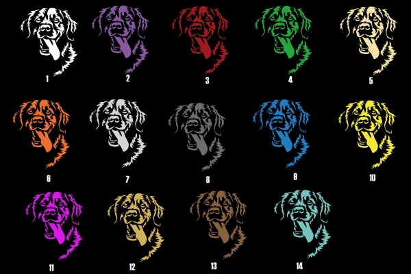 Autoaufkleber "Golden Retriever" Kopf