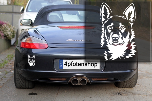 Autoaufkleber "Schwedischer Elchhund" Kopf