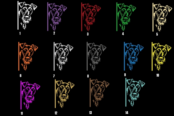 Autoaufkleber "Irish Terrier" Kopf