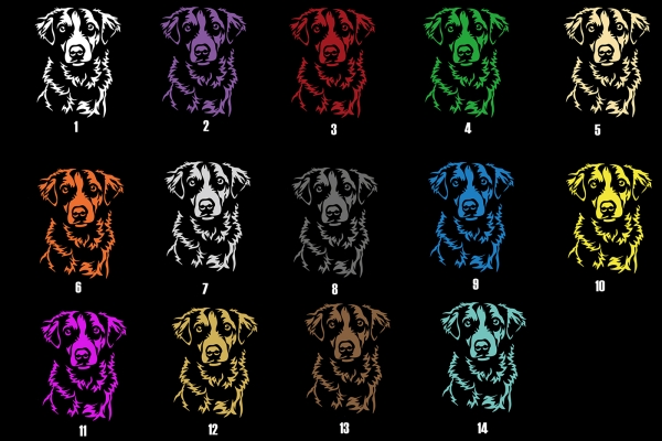 Autoaufkleber "Kromfohrländer" Kopf