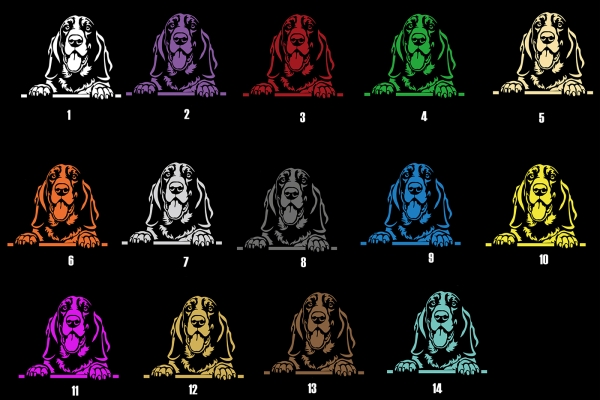 Autoaufkleber "Basset" Kontur