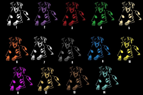 Autoaufkleber "Dobermann" Kontur